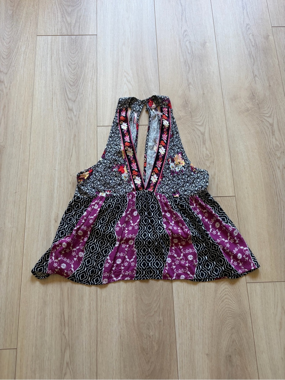Free People Mixed Floral Print Top